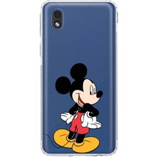 PrintiFy Samsung Galaxy A01 Core Kamera Korumalı Kapak Mickey Mouse Tasarımlı Şeffaf Kılıf