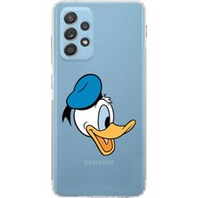 PrintiFy Samsung Galaxy A52S Kamera Korumalı Kapak Donald Duck Tasarımlı Şeffaf Kılıf