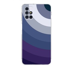 PrintiFy Samsung Galaxy M31S Kamera Korumalı Kapak Renk Cümbüşü Tasarımlı Şeffaf Kılıf