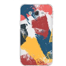 PrintiFy Samsung Galaxy J7 Uyumlu Kamera Korumalı Kapak Brushstroke Tasarımlı Şeffaf Kılıf