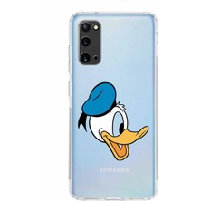 PrintiFy Samsung Galaxy S20 Kamera Korumalı Kapak Donald Duck Tasarımlı Şeffaf Kılıf