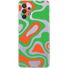 PrintiFy Samsung Galaxy A53 Kamera Korumalı Kapak Renkli Desen Tasarımlı Şeffaf Kılıf