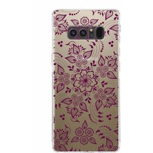 PrintiFy Samsung Galaxy Note 8 Kamera Korumalı Kapak Nostalji Desen Tasarımlı Şeffaf Kılıf