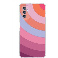 PrintiFy Samsung Galaxy M52 Kamera Korumalı Kapak Renk Cümbüşü Tasarımlı Şeffaf Kılıf