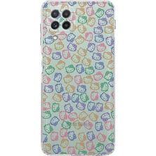 PrintiFy Samsung Galaxy A22 Kamera Korumalı Kapak Hello Kitty Tasarımlı Şeffaf Kılıf