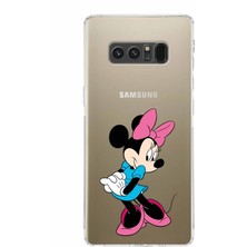 PrintiFy Samsung Galaxy Note 8 Kamera Korumalı Kapak Minnie Mouse Tasarımlı Şeffaf Kılıf