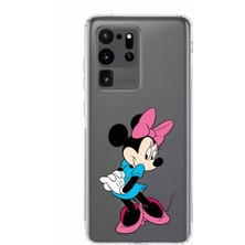 PrintiFy Samsung Galaxy S20 Ultra Kamera Korumalı Kapak Minnie Mouse Tasarımlı Şeffaf Kılıf