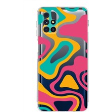 PrintiFy Samsung Galaxy M31S Kamera Korumalı Kapak Renkli Desen Tasarımlı Şeffaf Kılıf