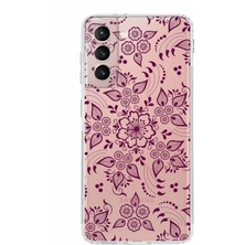 PrintiFy Samsung Galaxy S21 Fe Kamera Korumalı Kapak Nostalji Desen Tasarımlı Şeffaf Kılıf