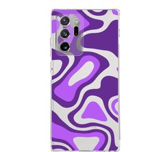 PrintiFy Samsung Galaxy Note 20 Ultra Kamera Korumalı Kapak Renkli Desen Tasarımlı Şeffaf Kılıf