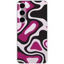 PrintiFy Samsung Galaxy S24 Kamera Korumalı Kapak Renkli Desen Tasarımlı Şeffaf Kılıf