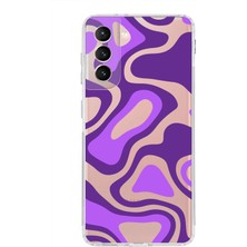 PrintiFy Samsung Galaxy S21 Kamera Korumalı Kapak Renkli Desen Tasarımlı Şeffaf Kılıf