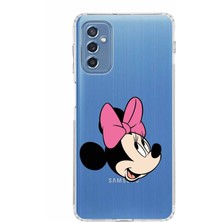 PrintiFy Samsung Galaxy M52 Kamera Korumalı Kapak Minnie Mouse Tasarımlı Şeffaf Kılıf