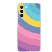 PrintiFy Samsung Galaxy S21 Kamera Korumalı Kapak Renk Cümbüşü Tasarımlı Şeffaf Kılıf