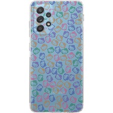 PrintiFy Samsung Galaxy A52 Kamera Korumalı Kapak Hello Kitty Tasarımlı Şeffaf Kılıf
