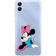 PrintiFy Samsung Galaxy A04E Kamera Korumalı Kapak Minnie Mouse Tasarımlı Şeffaf Kılıf