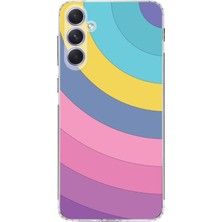 PrintiFy Samsung Galaxy A54 Kamera Korumalı Kapak Renk Cümbüşü Tasarımlı Şeffaf Kılıf