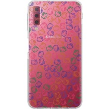 PrintiFy Samsung Galaxy A7 2018 Kamera Korumalı Kapak Hello Kitty Tasarımlı Şeffaf Kılıf