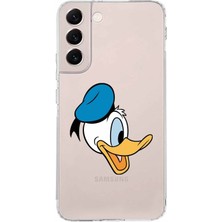 PrintiFy Samsung Galaxy S22 Plus Kamera Korumalı Kapak Donald Duck Tasarımlı Şeffaf Kılıf