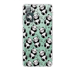 PrintiFy Samsung Galaxy S20 Fe Kamera Korumalı Kapak Panda Tasarımlı Şeffaf Kılıf