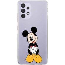 PrintiFy Samsung Galaxy A23 Kamera Korumalı Kapak Mickey Mouse Tasarımlı Şeffaf Kılıf