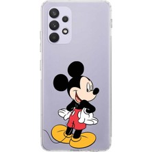 PrintiFy Samsung Galaxy A32 Kamera Korumalı Kapak Mickey Mouse Tasarımlı Şeffaf Kılıf