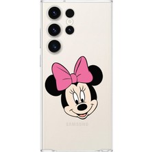 PrintiFy Samsung Galaxy S23 Ultra Kamera Korumalı Kapak Minnie Mouse Tasarımlı Şeffaf Kılıf