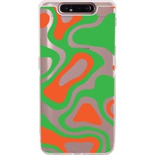 PrintiFy Samsung Galaxy A90 Kamera Korumalı Kapak Renkli Desen Tasarımlı Şeffaf Kılıf