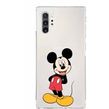 PrintiFy Samsung Galaxy Note 10 Plus Kamera Korumalı Kapak Mickey Mouse Tasarımlı Şeffaf Kılıf