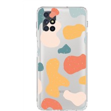 PrintiFy Samsung Galaxy M51 Uyumlu Kamera Korumalı Kapak Grunge Tasarımlı Şeffaf Kılıf