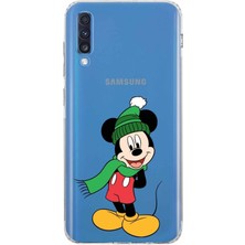 PrintiFy Samsung Galaxy A70S Kamera Korumalı Kapak Mickey Mouse Tasarımlı Şeffaf Kılıf