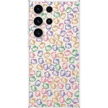 PrintiFy Samsung Galaxy S24 Ultra Kamera Korumalı Kapak Hello Kitty Tasarımlı Şeffaf Kılıf
