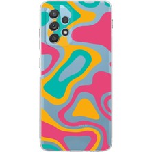 PrintiFy Samsung Galaxy A52S Kamera Korumalı Kapak Renkli Desen Tasarımlı Şeffaf Kılıf