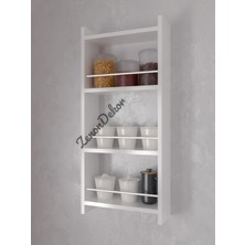 Tekno Trust 1 Yıl Mutfak Rafı Terek Organizer Düzenleyici Baharatlık Kahve Köşesi %100(MDF) Mdf Retro Altın