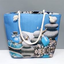 Feryal Deniz Taşları Desenli Plaj Çantası