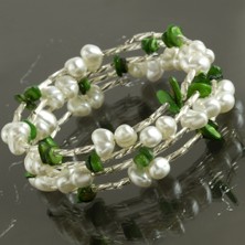 Feryal Helezon Kırık Doğaltaş Inci Bileklik