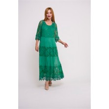 Eren Style İtalyan Sunshine İpek Detaylı Dantelli Elbise
