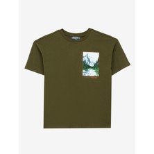 Discovery Expedition Baskılı Haki Erkek T-Shirt D4Sb-Tst3036