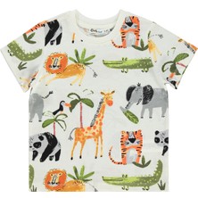 Civil Boys Erkek Çocuk Tişört 2-5 Yaş Ekru