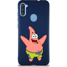 Printify Samsung Galaxy A11 Soft Premier Kapak Patrick Yıldız Tasarımlı Silikon Kılıf - Lacivert