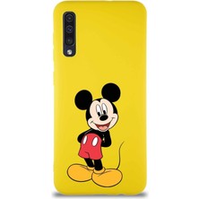 Printify Samsung Galaxy A30S Soft Premier Kapak Mickey Mouse-B Tasarımlı Silikon Kılıf - Sarı