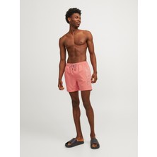 Jack & Jones Regular Fit Yazılı Coral Erkek Deniz Şortu 12253118