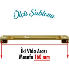 Nzb Mobilya Mutfak Dolabı Oval Çekmece Dolap Kapak Kulpu Kulbu Gold 160 mm Metal Kulp
