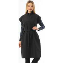 Remsa Mayo Tek Üst Paraşüt Süveter Jileli Tam Tesettür Mayo 2364 Siyah