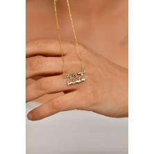 Roza Silver Gold 222 Melek Sayısı Gümüş Uyum Kolyesi