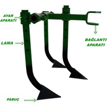 Demiray Taral Benzinli Çapa Makinalarına Uyumlu Demiray 3'lü Kazayak Aparatı