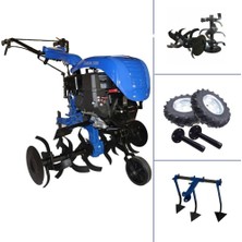 Flash 300 SR200 - 7hp Benzinli 3+1 Şanzımanlı Çapa Makinası - Demiray 3'lü Kazayak-Teker Takımı