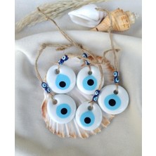 HD Marketim Cam Nazar Boncuğu 5 Adet 5cm Şeytan Göz Kovucu Ev Araba Ağaç Duvar Bahçe Süsleme Kolye