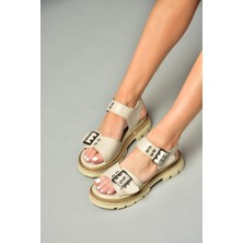 Fox Shoes S996074009 Bej Kadın Sandalet
