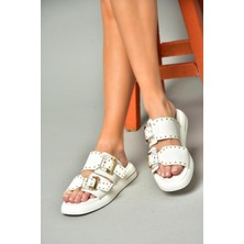 Fox Shoes S518106509 Beyaz Kadın Terlik